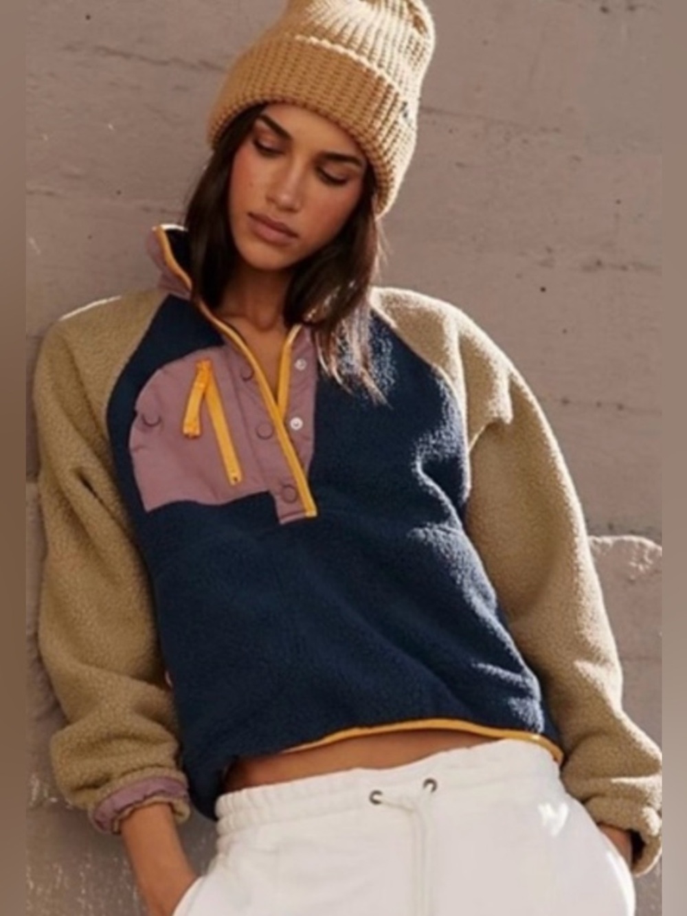 NWT Free People Hit The Slopes
Colorblock Fleece Pullover...
